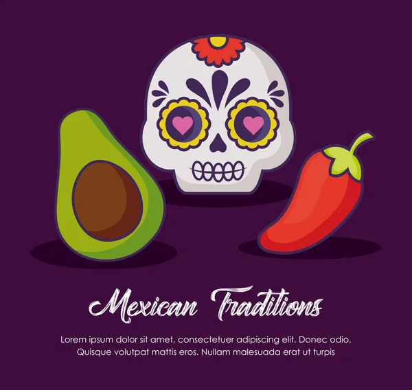 Design delle tradizioni messicane — Vettoriale Stock