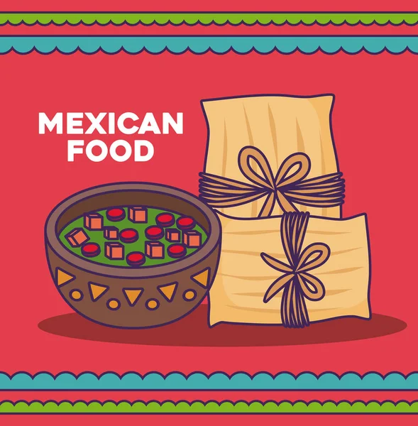 Design alimentaire mexicain — Image vectorielle