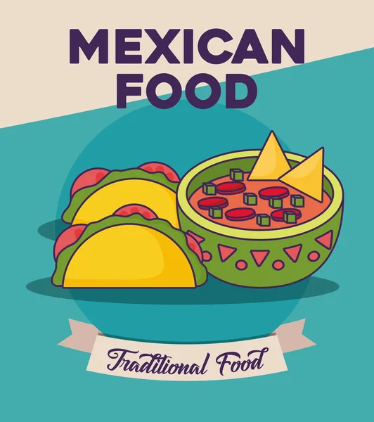 Mexikanisches Lebensmitteldesign — Stockvektor