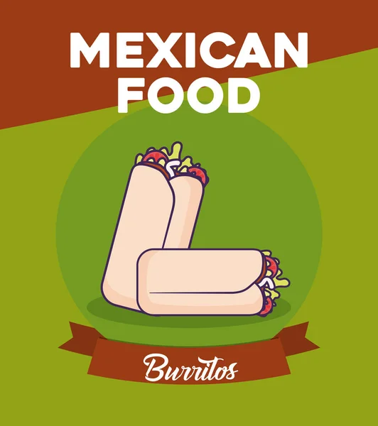 Diseño de alimentos mexicanos — Vector de stock