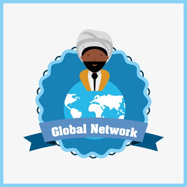 Globales Netzwerkdesign — Stockvektor