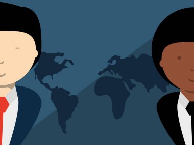 İnsanlar ve dünya harita tasarım