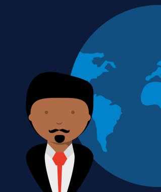 İnsanlar ve dünya harita tasarım