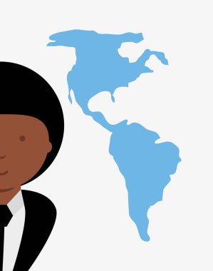 İnsanlar ve dünya harita tasarım