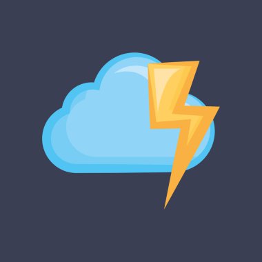 bulut ve gök gürültüsü simgesi