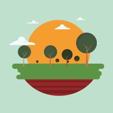 Soyut peyzaj tasarımı