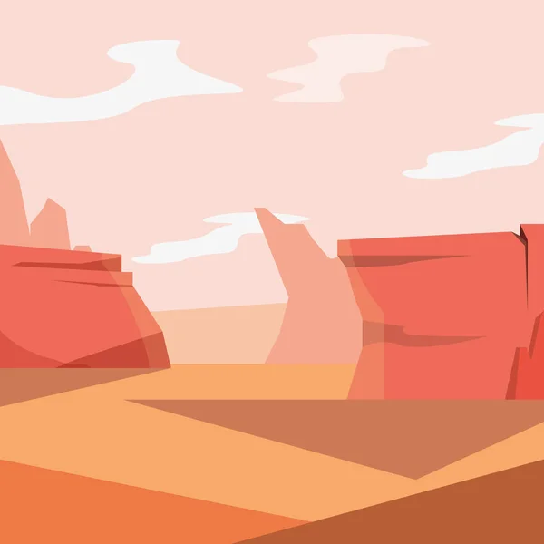 Projeto paisagem deserto — Vetor de Stock