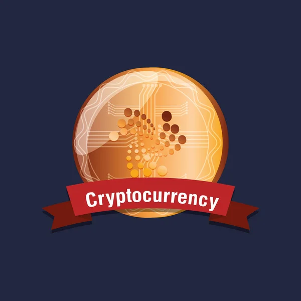 Cryptocurrency koncepció — Stock Vector