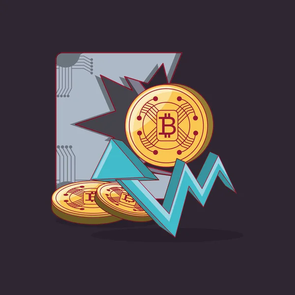 Cryptocurrency concept design — Stock Vector