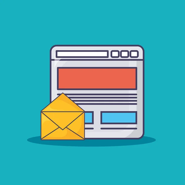Μάρκετινγκ σχεδιασμό ηλεκτρονικού ταχυδρομείου — Διανυσματικό Αρχείο
