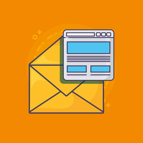 Diseño de Email Marketing — Vector de stock