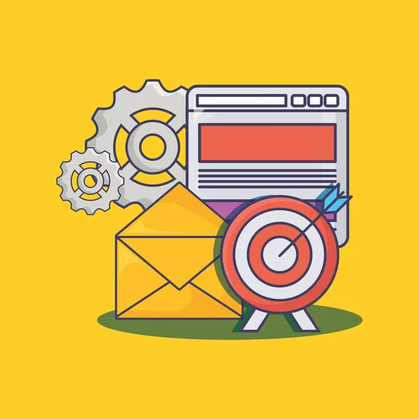 Diseño de Email Marketing — Vector de stock