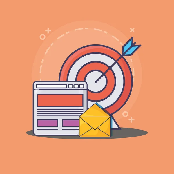 E-Mail Marketing Design — Stockvektor