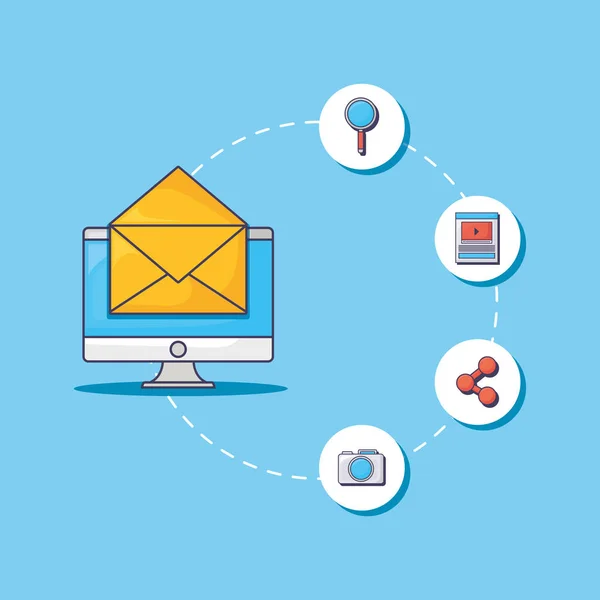 Design de email marketing — Vetor de Stock