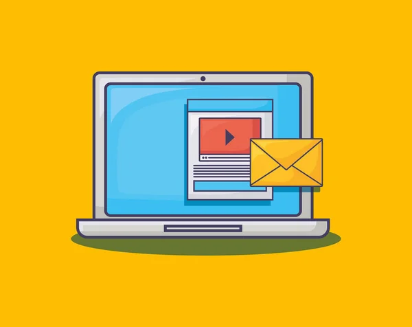 E-mailmarketing ontwerpen — Stockvector