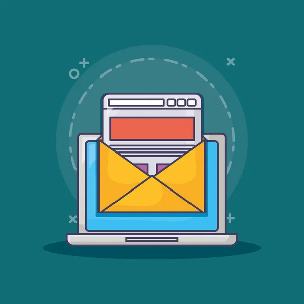 E-mailmarketing ontwerpen — Stockvector