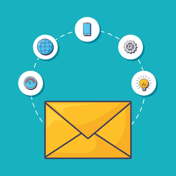 Diseño de Email Marketing — Vector de stock