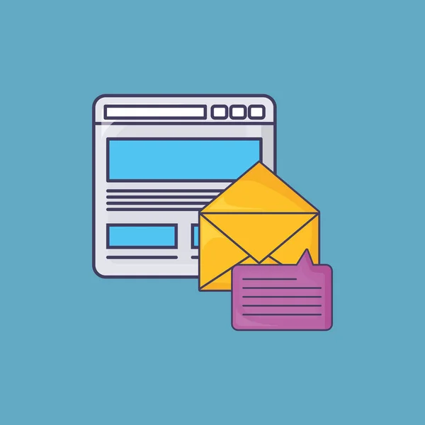 Diseño de Email Marketing — Vector de stock