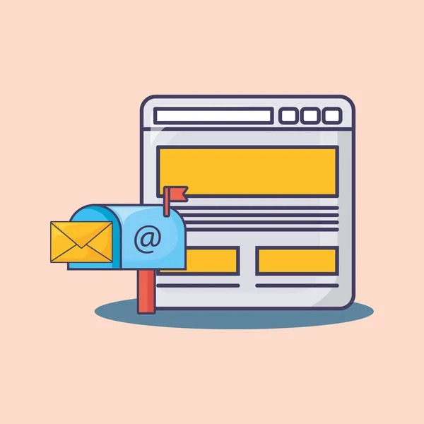 Design de email marketing — Vetor de Stock