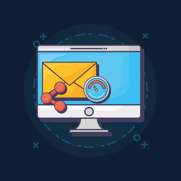 E-mail marketing design — Vettoriale Stock