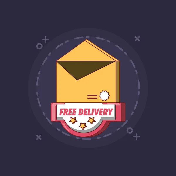 Desain pengiriman gratis - Stok Vektor
