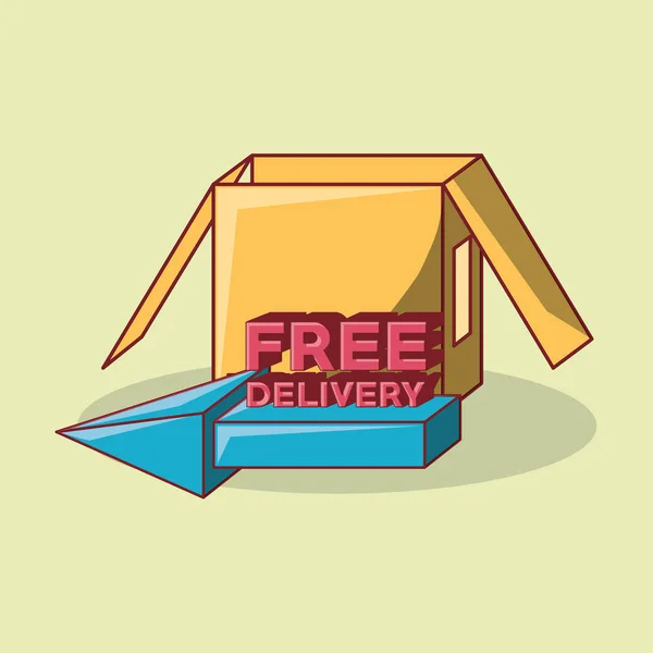 Free delivery design — Stock Vector