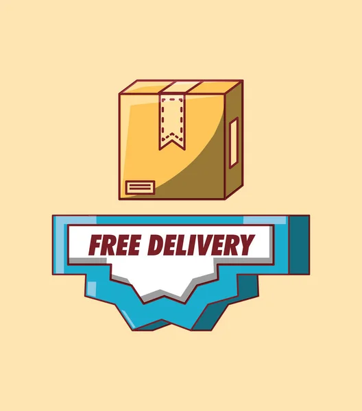 Free delivery design — Stock Vector