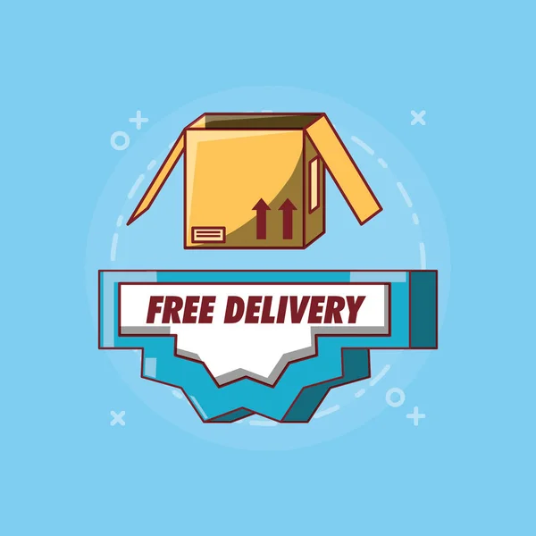 Diseño de entrega gratuita — Vector de stock