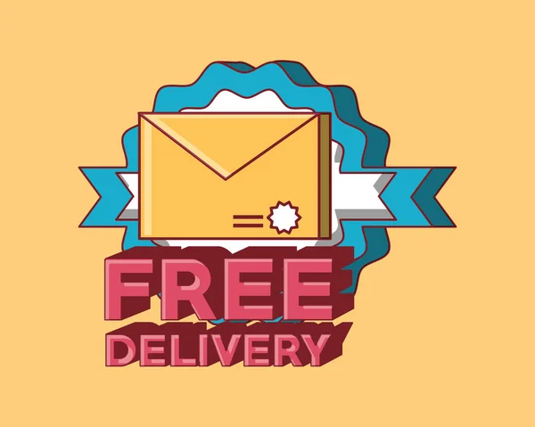 Free delivery design — Stock Vector