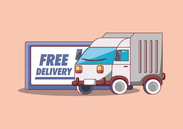 Design de entrega gratuita — Vetor de Stock