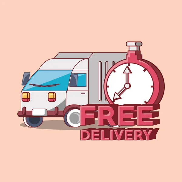 Design de entrega gratuita — Vetor de Stock