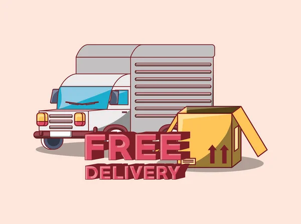 Free delivery design — Stock Vector