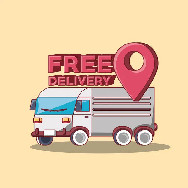 Free delivery design — Stock Vector