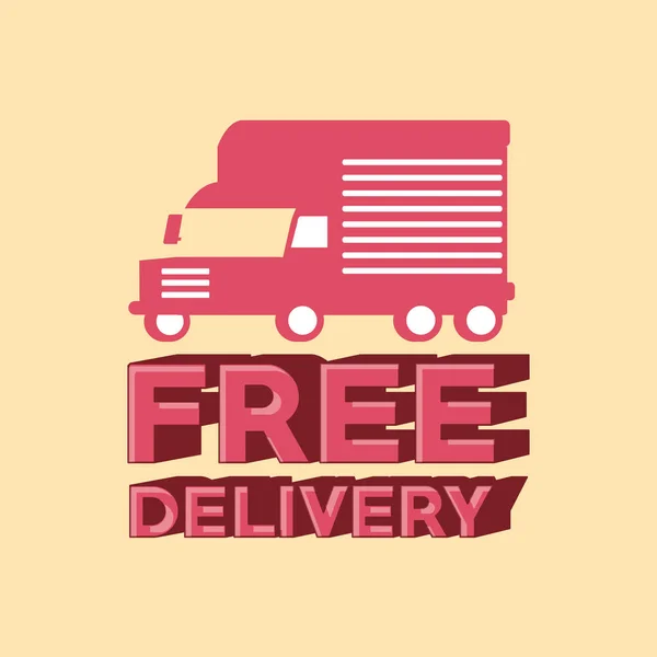 Free delivery design — Stock Vector