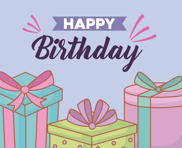 Feliz cumpleaños diseño — Vector de stock