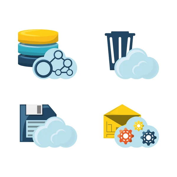 Conception de services Cloud — Image vectorielle