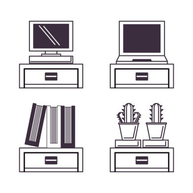 Dizayn ofis Icon set