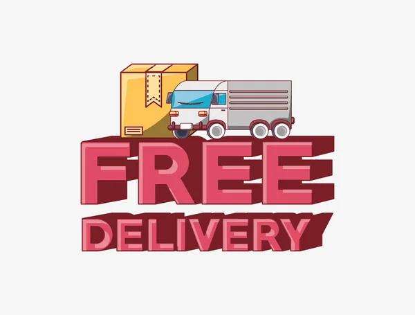 Free delivery design — Stock Vector