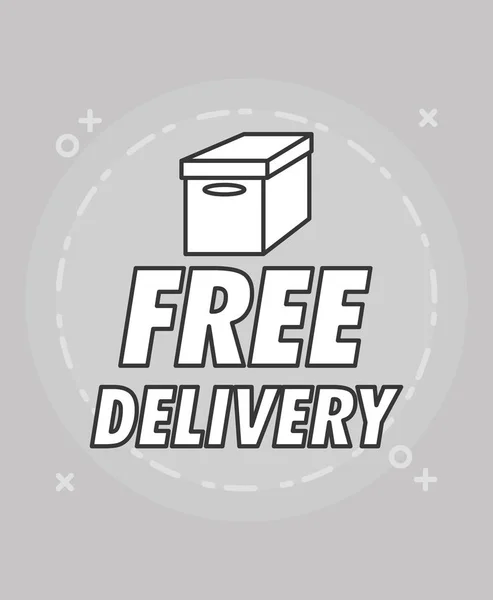 Desain pengiriman gratis - Stok Vektor