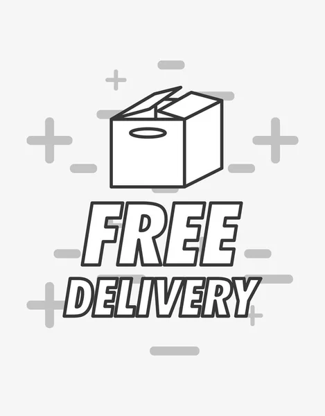 Diseño de entrega gratuita — Vector de stock