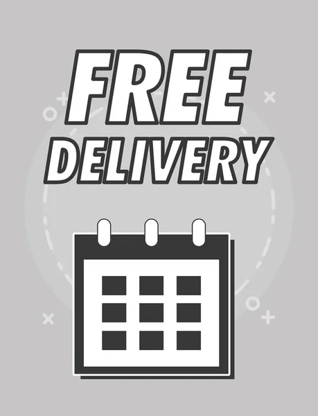 Free delivery design — Stock Vector