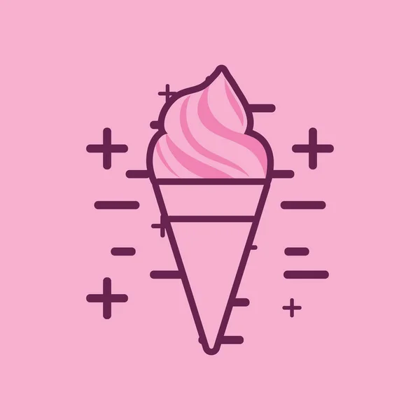 Cono de helado — Vector de stock