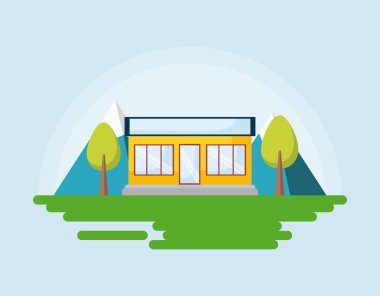 mağaza ve ağaçlar kutsal kişilerin resmi