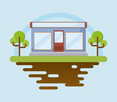 mağaza ve ağaçlar kutsal kişilerin resmi