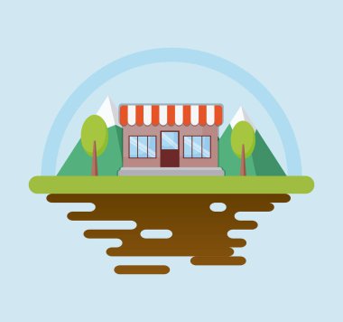 mağaza ve ağaçlar kutsal kişilerin resmi