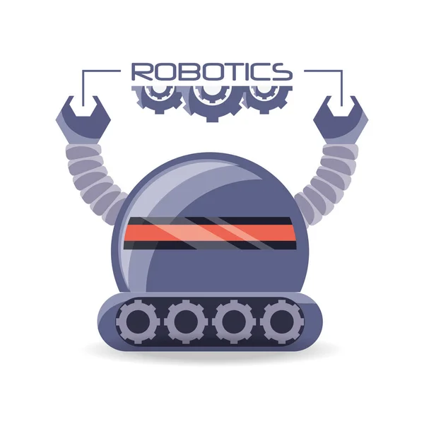 Robot diseño de dibujos animados — Vector de stock