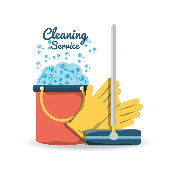 Progettazione del servizio di pulizia — Vettoriale Stock