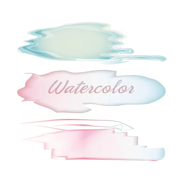 Blue and pink watercolor background decoration design — Stock Vector