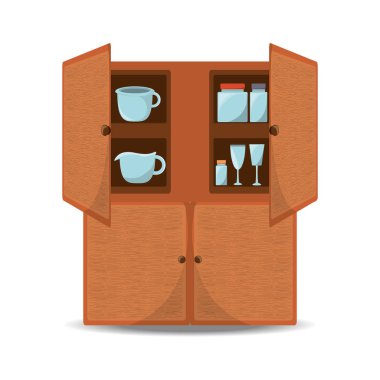 düz mutfak aletleri ve araçları Icon set