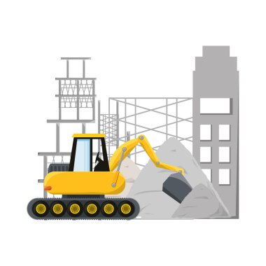 buldozer inşaat kavramı altında